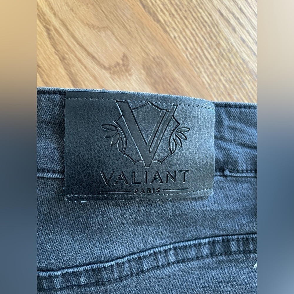 Valiant Paris Ripped Distressed Palm Print Jeans Size 32 - Picture 7 of 9